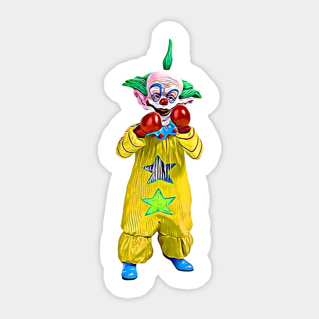 Killer Klown Shorty Sticker by BigOrangeShirtShop